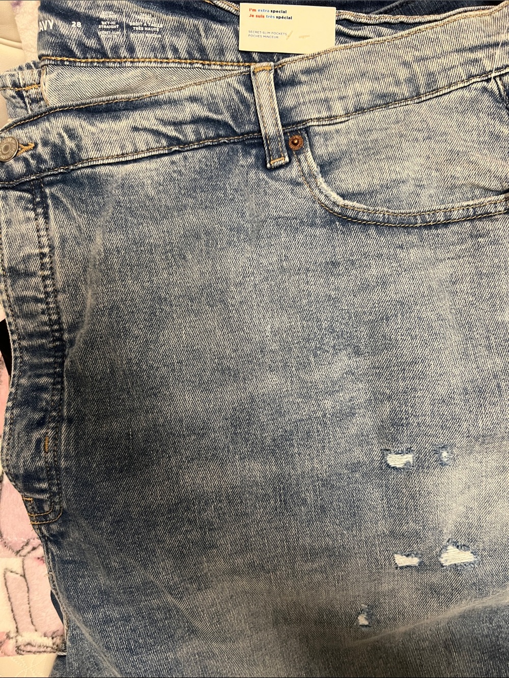 Old Navy High Rise Light Blue Distressed Women's Jeans